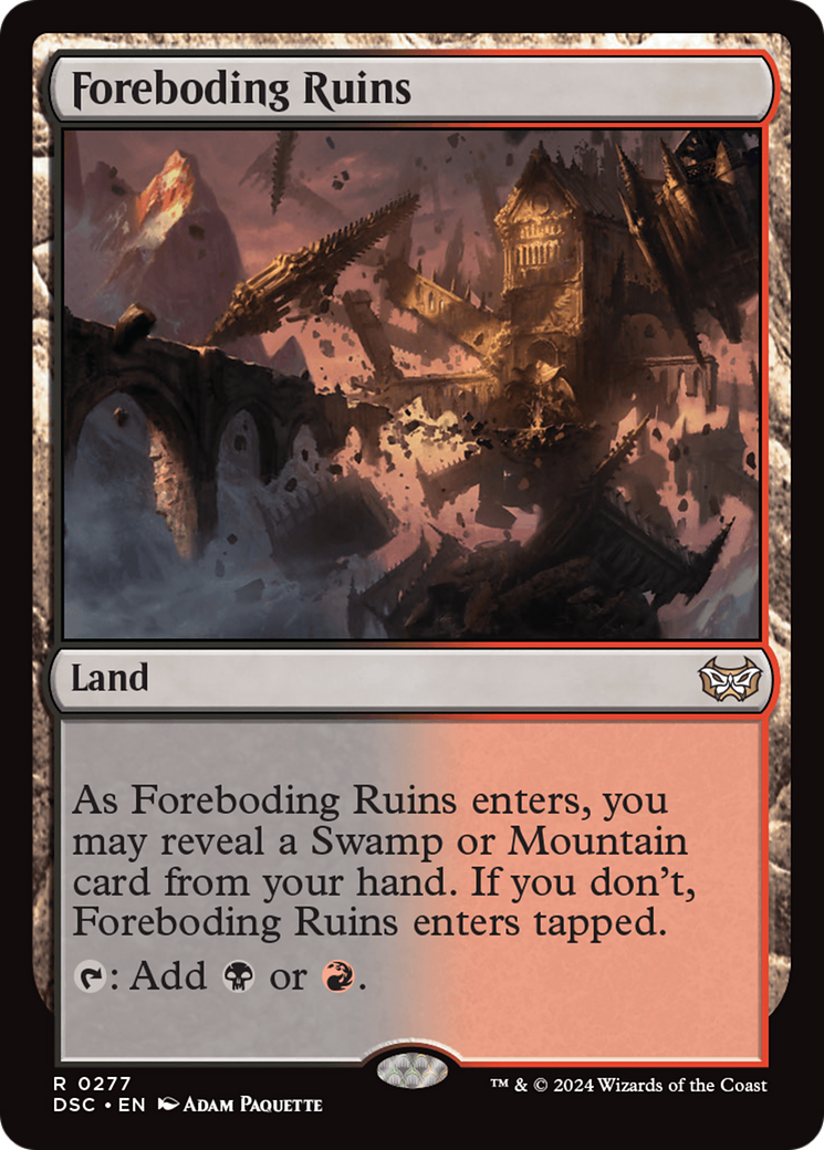 Foreboding Ruins [Duskmourn: House of Horror Commander] | Devastation Store