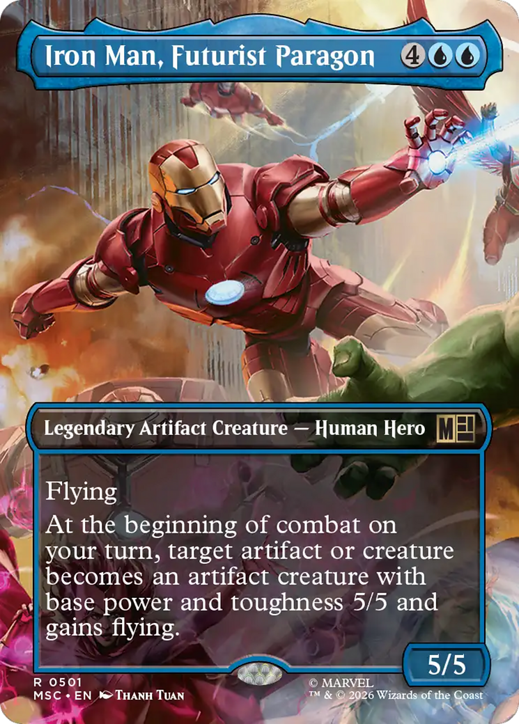 Iron Man, Futurist Paragon (Borderless) [Marvel Super Heroes Commander] | Devastation Store