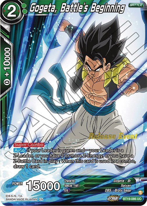 Gogeta, Battle's Beginning (Fighter's Ambition Holiday Pack) (BT19-086) [Tournament Promotion Cards] | Devastation Store