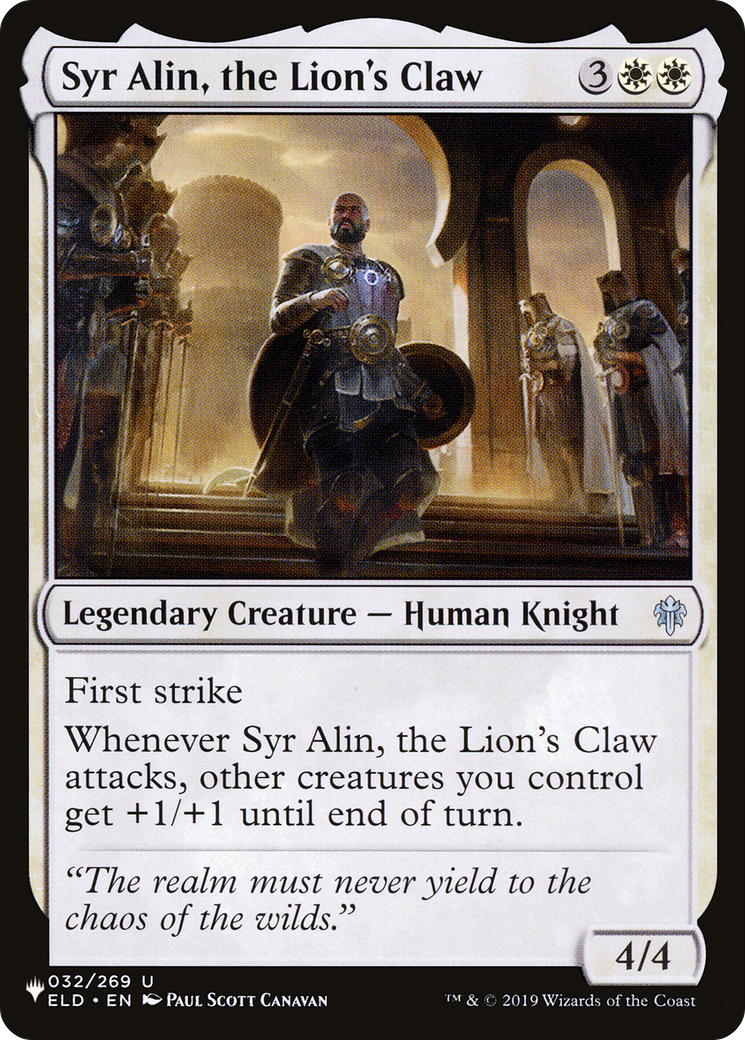 Syr Alin, the Lion's Claw [The List Reprints] | Devastation Store