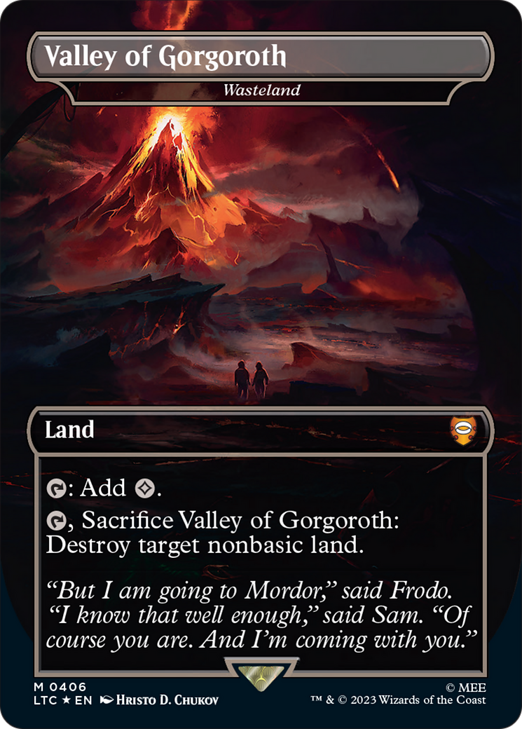 Valley of Gorgoroth - Wasteland (Surge Foil Realms and Relics) [The Lord of the Rings: Tales of Middle-Earth Commander] | Devastation Store