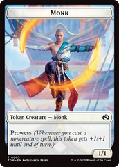 Dragon Illusion // Monk Double-Sided Token [Tarkir: Dragonstorm Commander Tokens] | Devastation Store