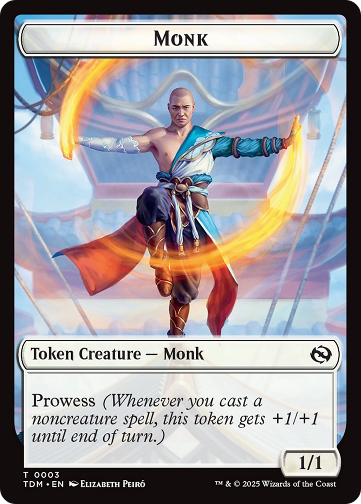 Elemental (0027) // Monk Double-Sided Token [Tarkir: Dragonstorm Commander Tokens] | Devastation Store