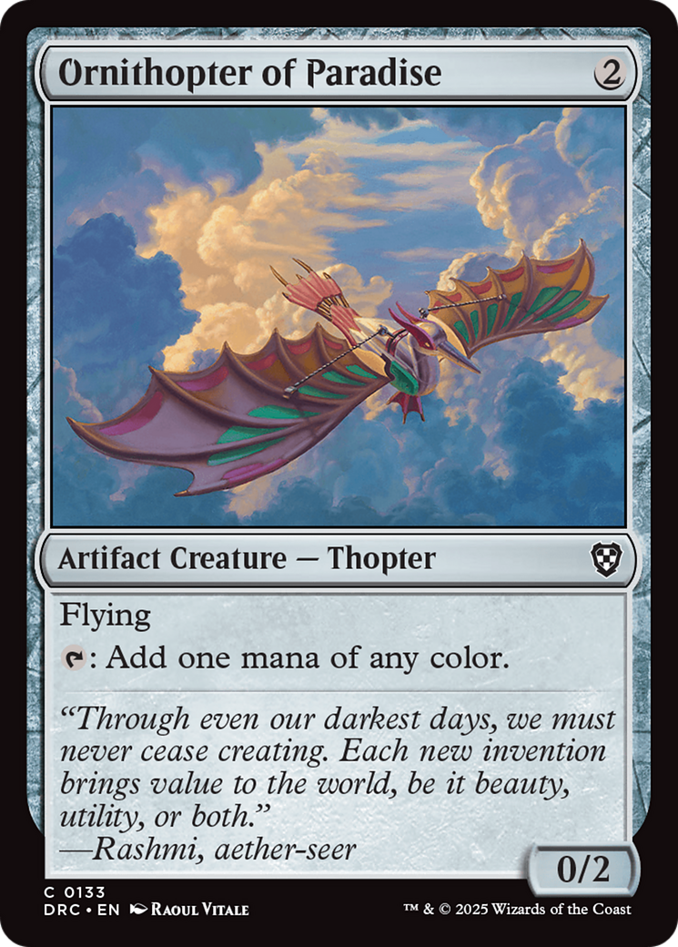 Ornithopter of Paradise [Aetherdrift Commander] | Devastation Store