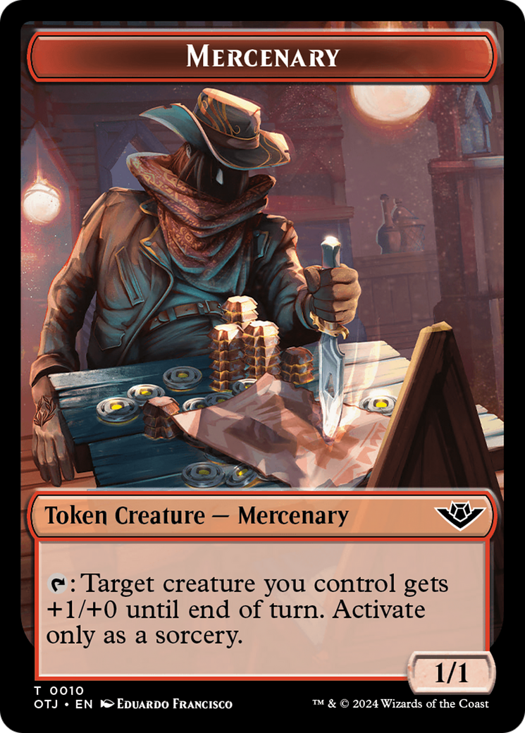 Mercenary // Construct Double-Sided Token [Outlaws of Thunder Junction Tokens] | Devastation Store