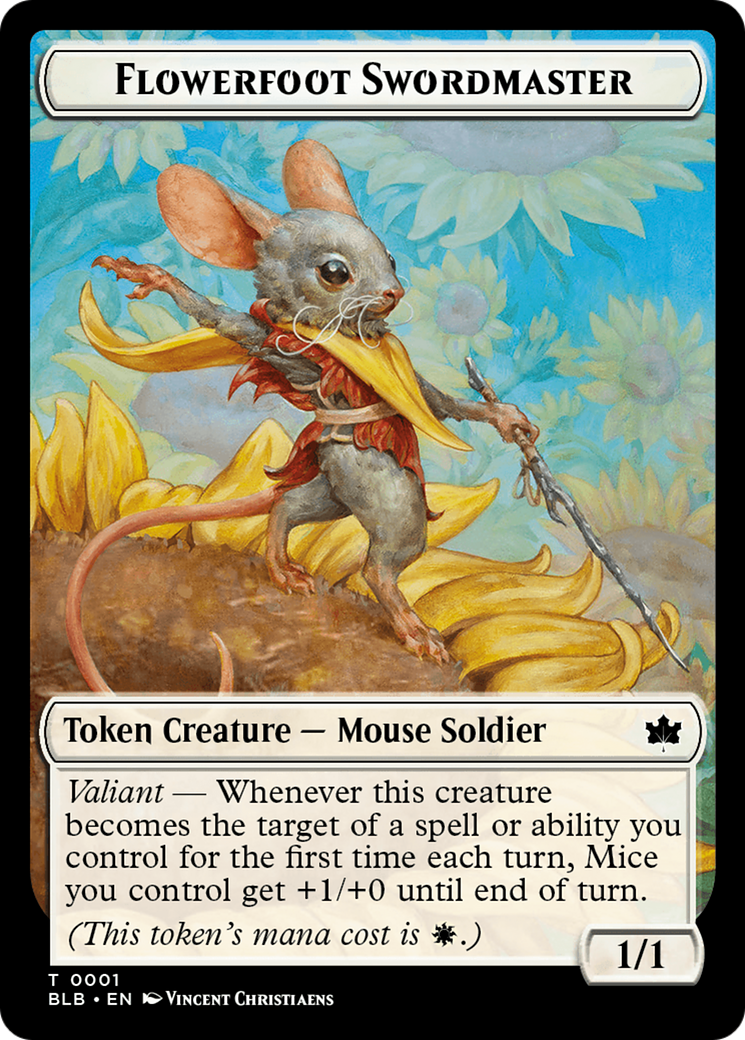 Rabbit // Flowerfoot Swordmaster Double-Sided Token [Bloomburrow Tokens] | Devastation Store