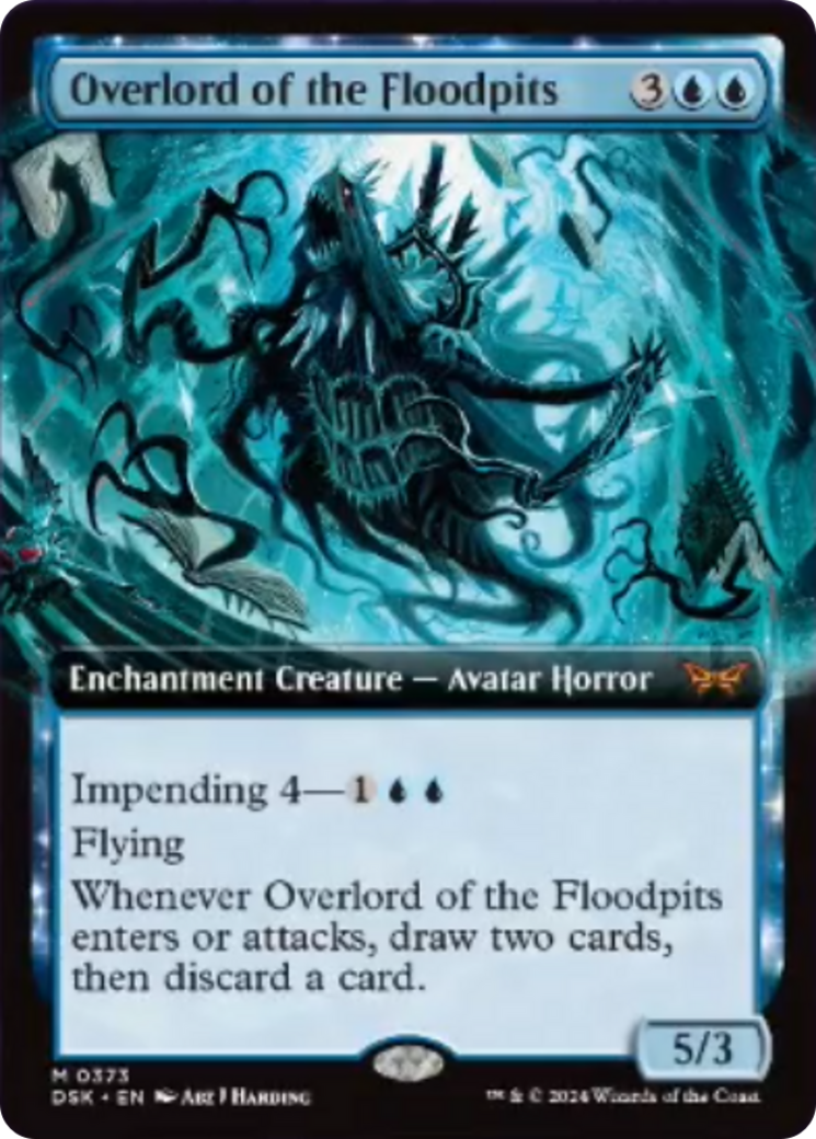 Overlord of the Floodpits (Extended Art) [Duskmourn: House of Horror] | Devastation Store