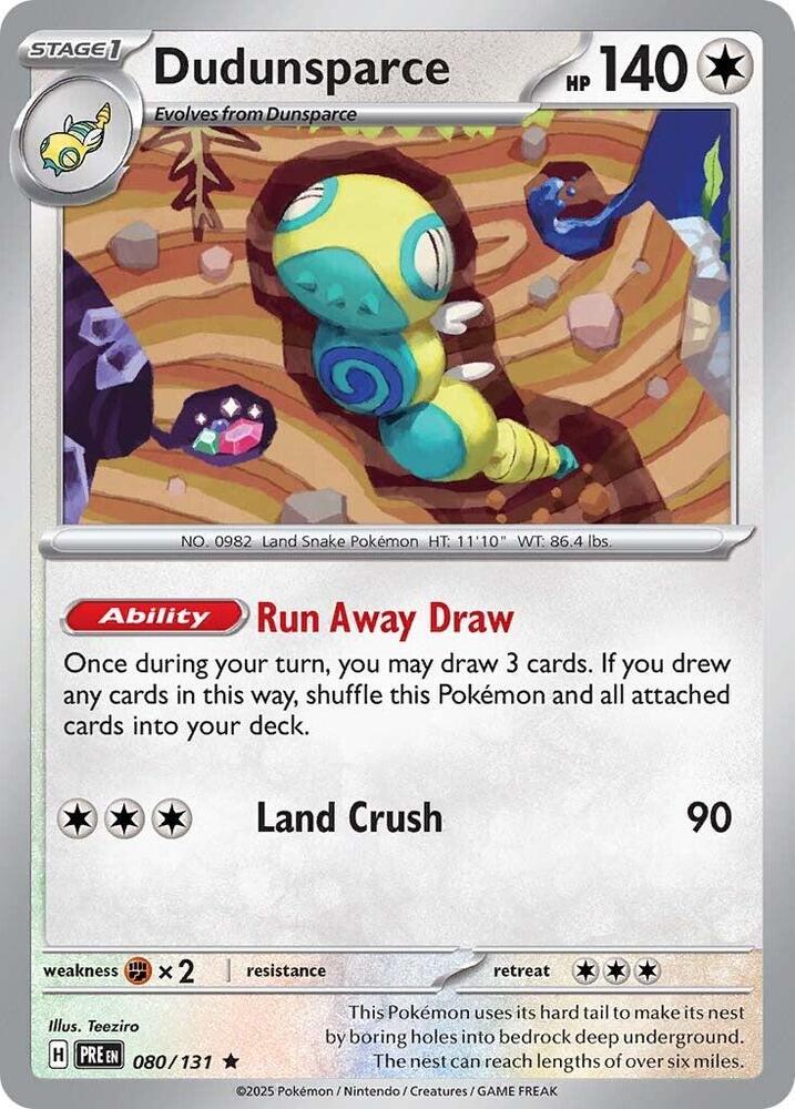 Dudunsparce (080/131) [Scarlet & Violet: Prismatic Evolutions] | Devastation Store