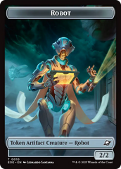 Robot // Emblem - Tezzeret, Cruel Captain Double-Sided Token [Edge of Eternities Tokens] | Devastation Store