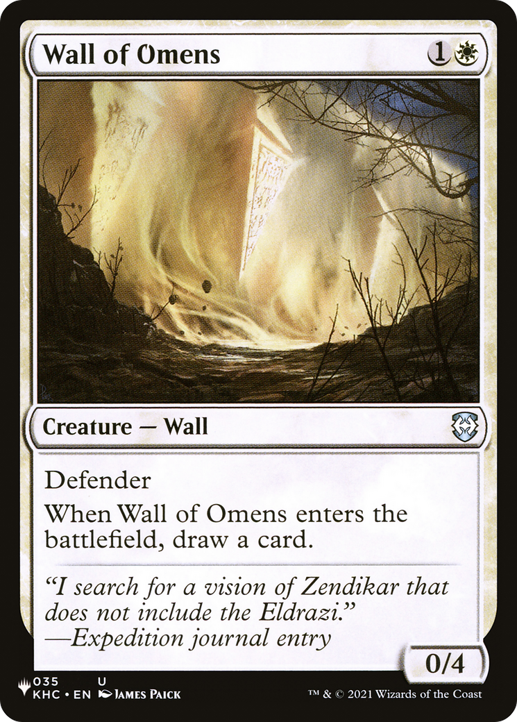 Wall of Omens (KHC) [The List] | Devastation Store