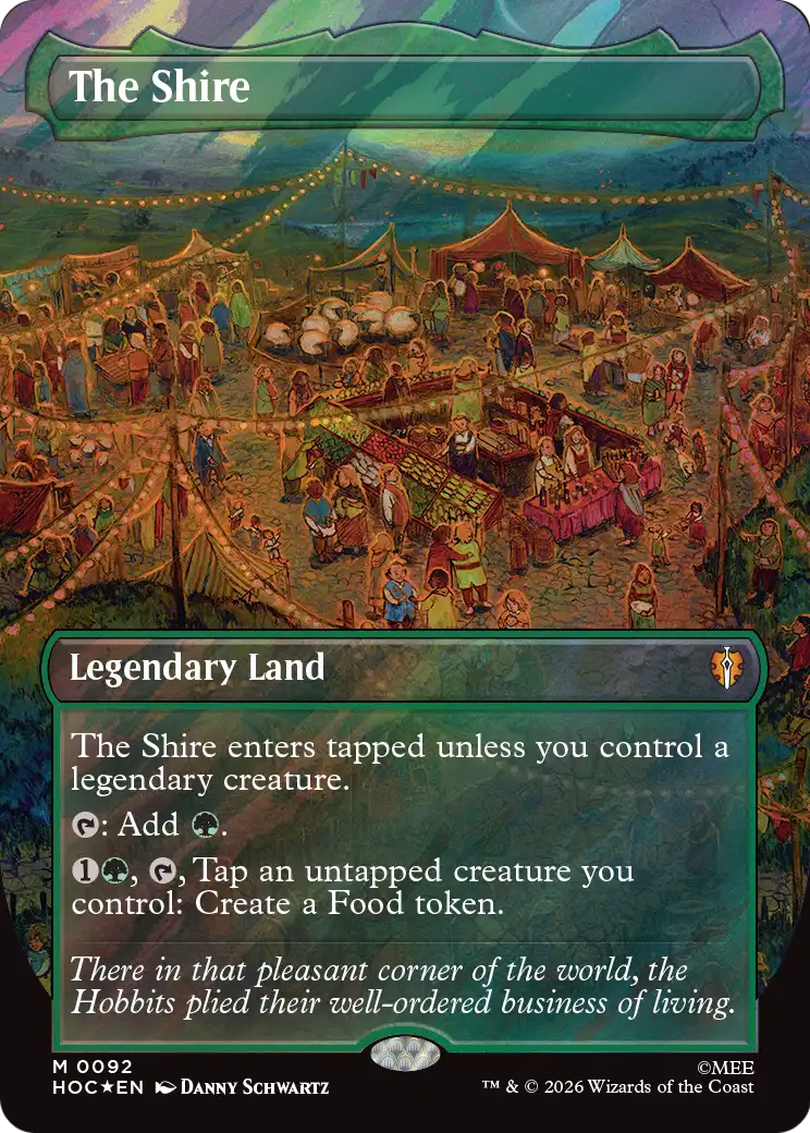 The Shire (Borderless) (Surge Foil) [The Hobbit: Eternal-Legal] | Devastation Store