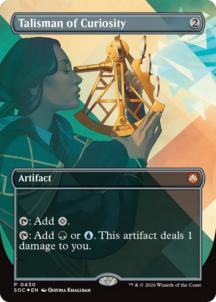 Talisman of Curiosity (Borderless) [Secrets of Strixhaven Commander] | Devastation Store