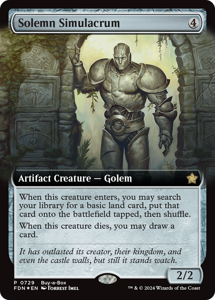 Solemn Simulacrum (Extended Art) (Buy-A-Box) [Foundations Promos] | Devastation Store