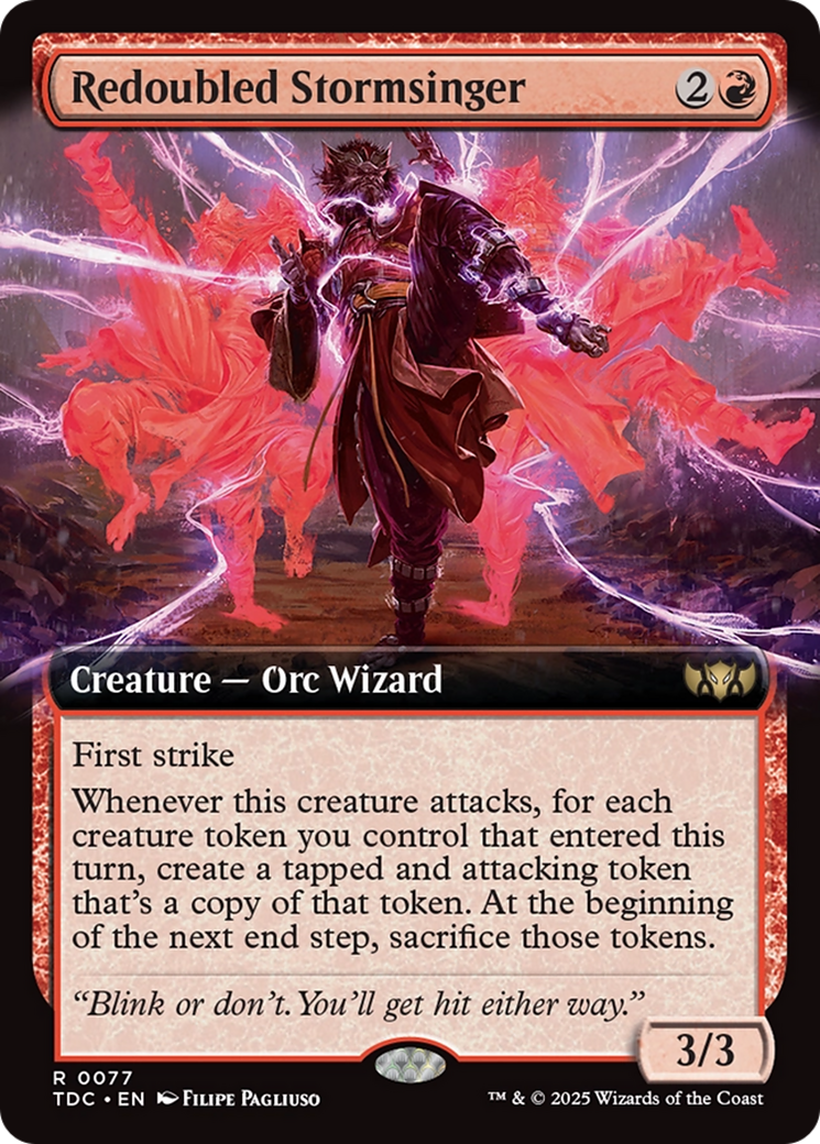Redoubled Stormsinger (Extended Art) [Tarkir: Dragonstorm Commander] | Devastation Store