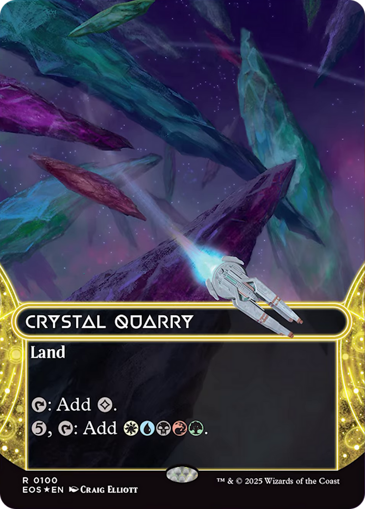 Crystal Quarry (0100) (Borderless) (Galaxy Foil) [Edge of Eternities: Stellar Sights] | Devastation Store