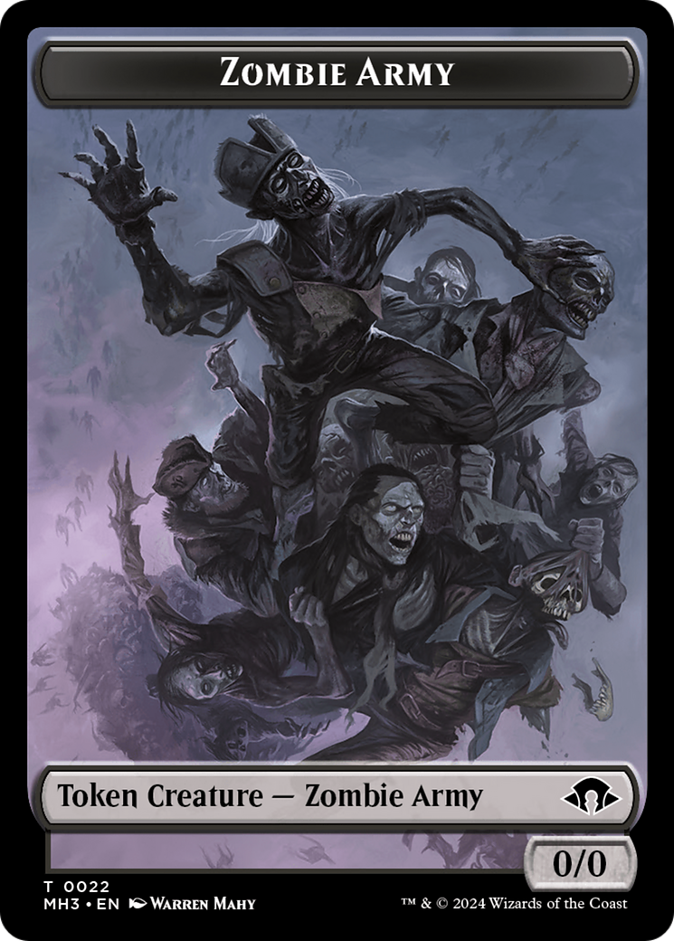 Eldrazi Spawn // Zombie Army Double-Sided Token [Modern Horizons 3 Tokens] | Devastation Store