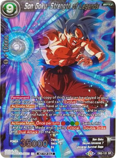 Son Goku, Strength of Legends (Player's Choice) (DB2-131) [Promotion Cards] | Devastation Store