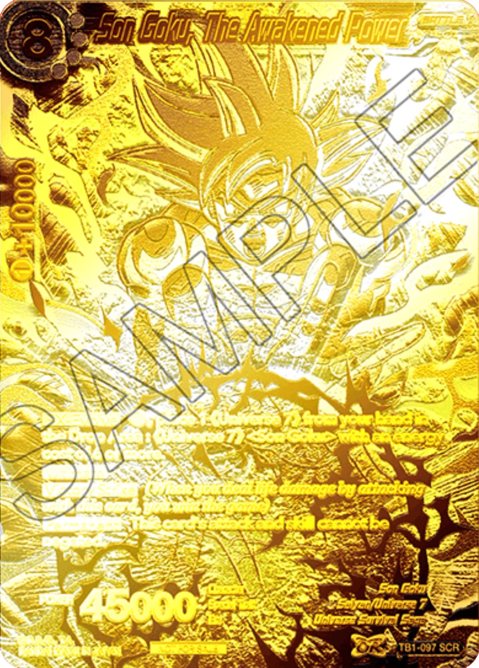 Son Goku, The Awakened Power (2021 World Championship) (Metal Gold Foil) (TB1-097) [Tournament Promotion Cards] | Devastation Store