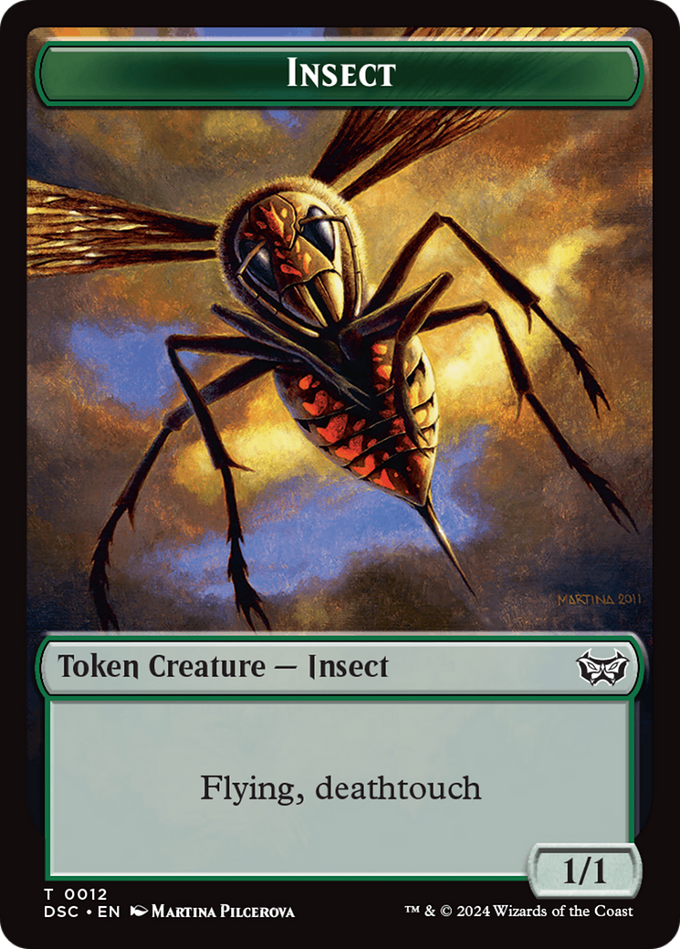 Insect (0012) // Spider Double-Sided Token [Duskmourn: House of Horror Commander Tokens] | Devastation Store