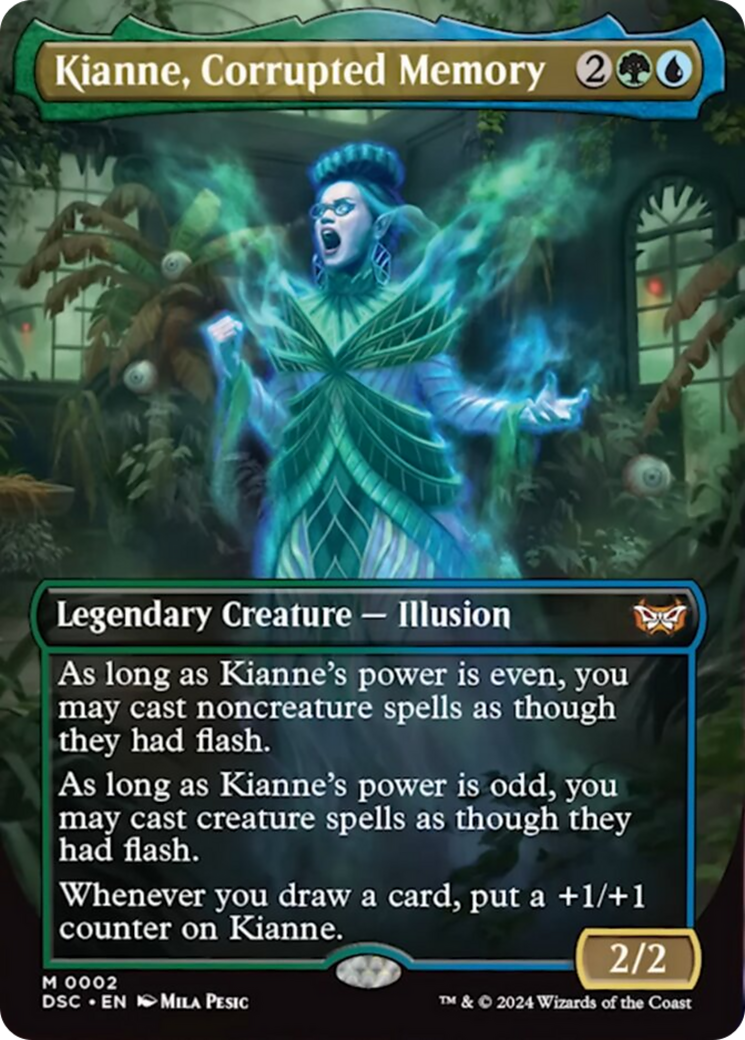 Kianne, Corrupted Memory (Borderless) [Duskmourn: House of Horror Commander] | Devastation Store