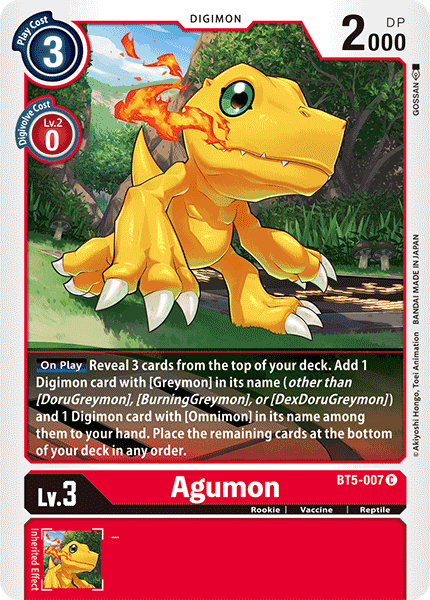 Agumon [BT5-007] [Battle of Omni] | Devastation Store