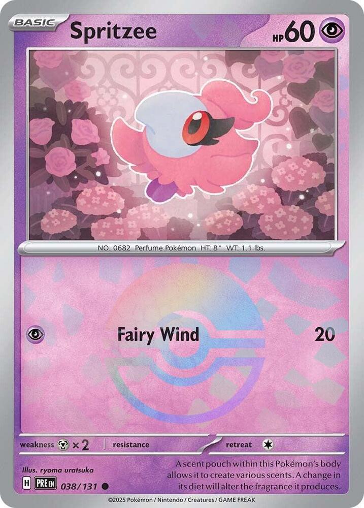 Spritzee (038/131) (Poke Ball Pattern) [Scarlet & Violet: Prismatic Evolutions] | Devastation Store