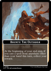 Bounty: The Outsider // Bounty Rules Double-Sided Token [Outlaws of Thunder Junction Commander Tokens] | Devastation Store