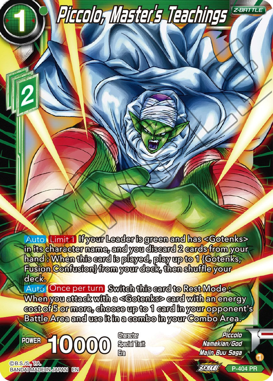 Piccolo, Master's Teachings (P-404) [Promotion Cards] | Devastation Store