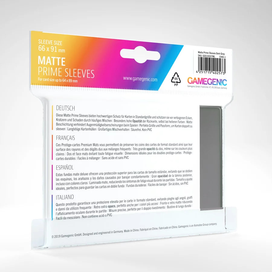 PROTECTOR MATTE PRIME SLEEVES - GRIS | Devastation Store