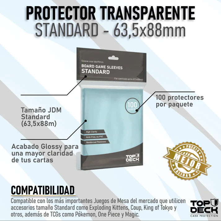 PROTECTOR OVERSLEEVE STANDARD (63,5x88mm) 100 UNIDADES | Devastation Store