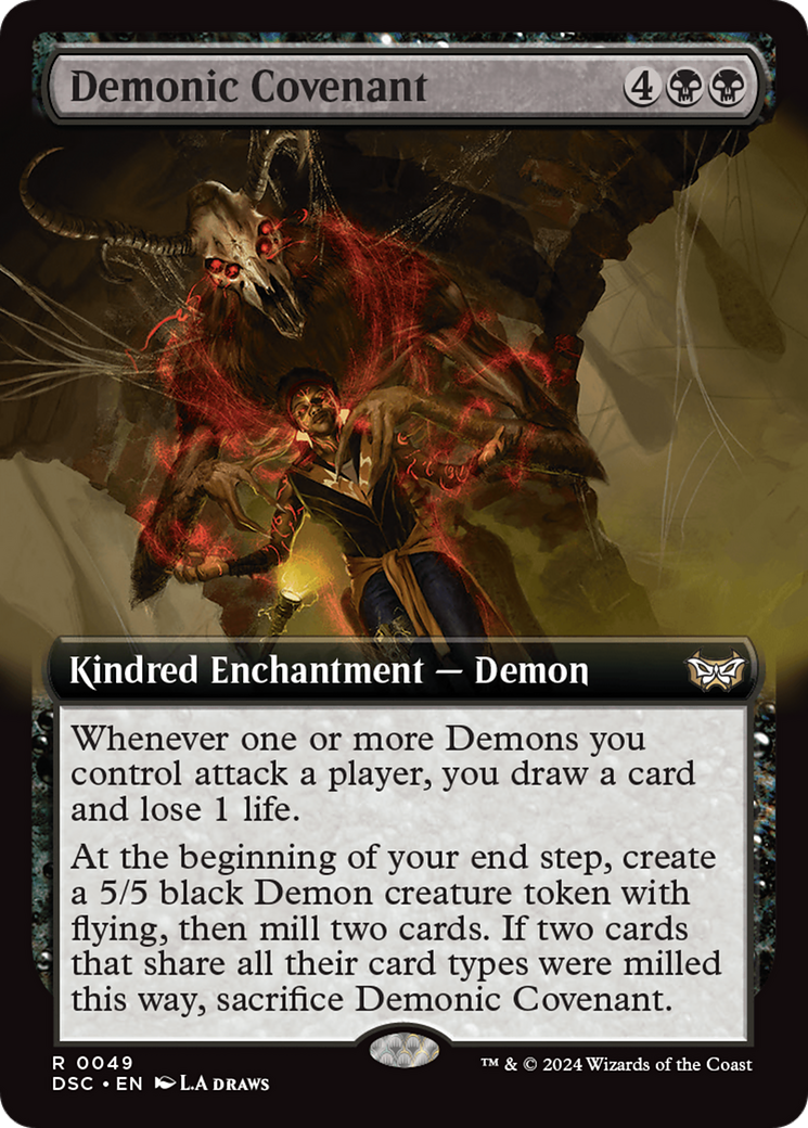 Demonic Covenant (Extended Art) [Duskmourn: House of Horror Commander] | Devastation Store