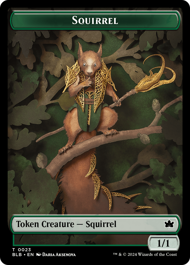 Squirrel // Starscape Cleric Double-Sided Token [Bloomburrow Tokens] | Devastation Store