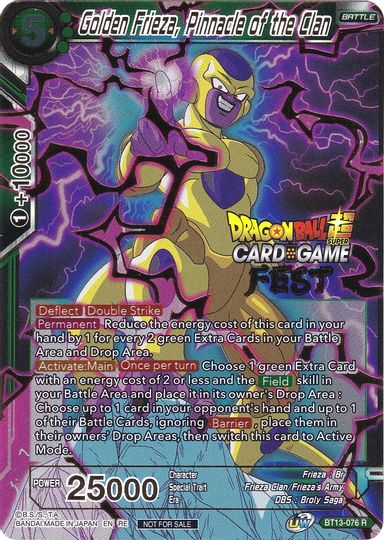 Golden Frieza, Pinnacle of the Clan (Card Game Fest 2022) (BT13-076) [Tournament Promotion Cards] | Devastation Store