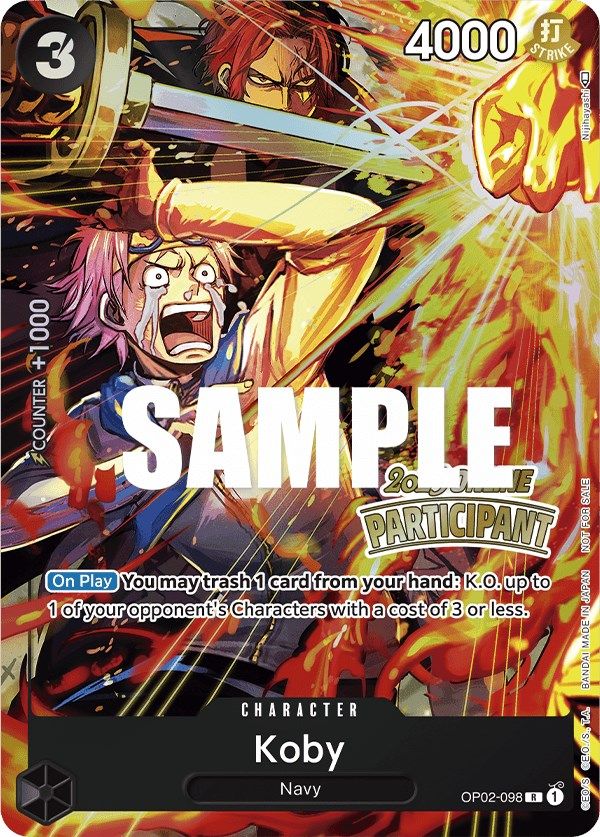 Koby (Online Regional 2023) [Participant] [One Piece Promotion Cards] | Devastation Store