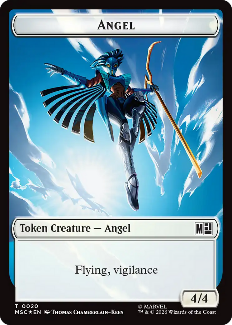 Angel (020) // Vibranium (031) Double-Sided Token (Surge Foil) [Marvel Super Heroes Commander Tokens] | Devastation Store