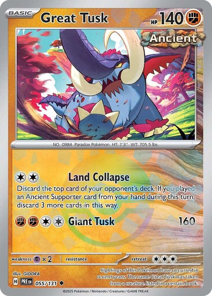 Great Tusk (055/131) (Poke Ball Pattern) [Scarlet & Violet: Prismatic Evolutions] | Devastation Store