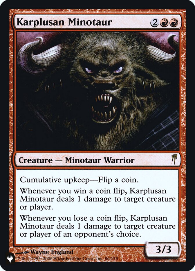 Karplusan Minotaur [Secret Lair: Heads I Win, Tails You Lose] | Devastation Store