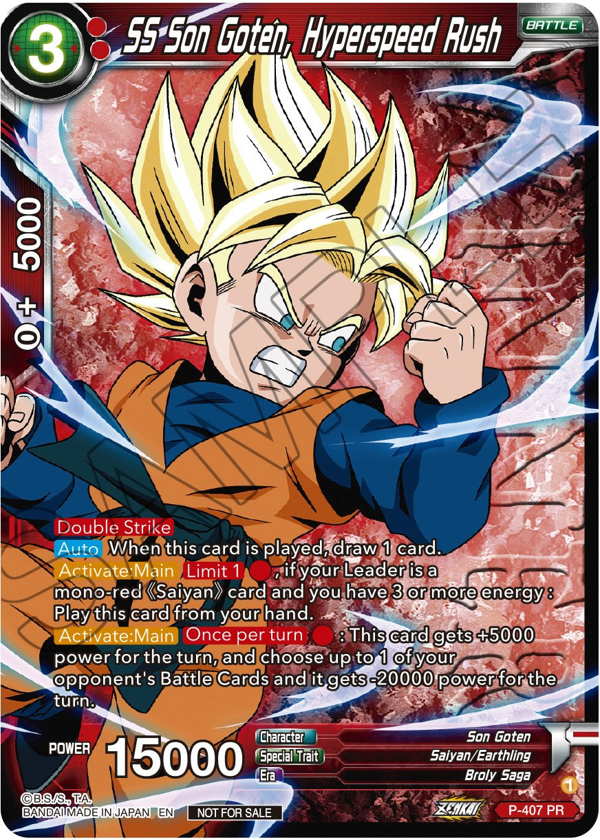 SS Son Goten, Hyperspeed Rush (Zenkai Series Tournament Pack Vol.1 Winner) (P-407) [Tournament Promotion Cards] | Devastation Store