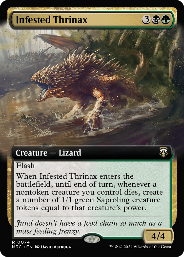 Infested Thrinax (Extended Art) (Ripple Foil) [Modern Horizons 3 Commander] | Devastation Store