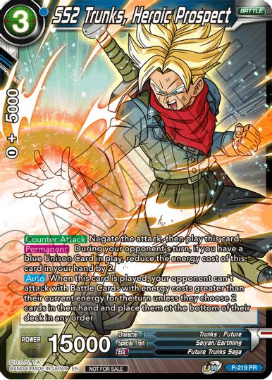 SS2 Trunks, Heroic Prospect (Event Pack 08) (P-219) [Tournament Promotion Cards] | Devastation Store