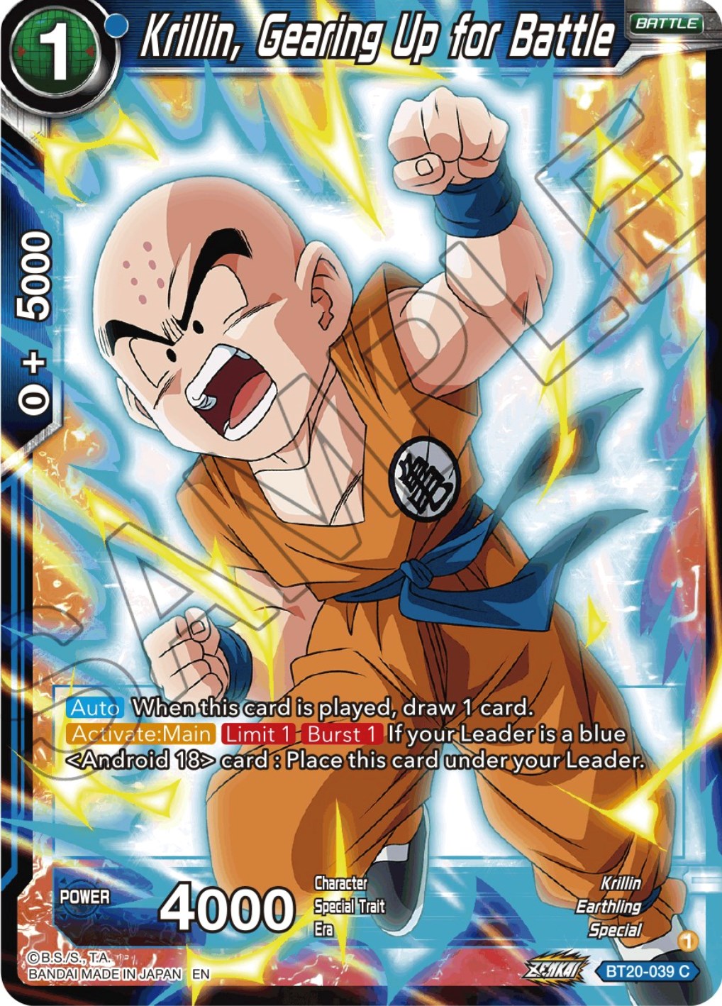 Krillin, Gearing Up for Battle (BT20-039) [Power Absorbed] | Devastation Store