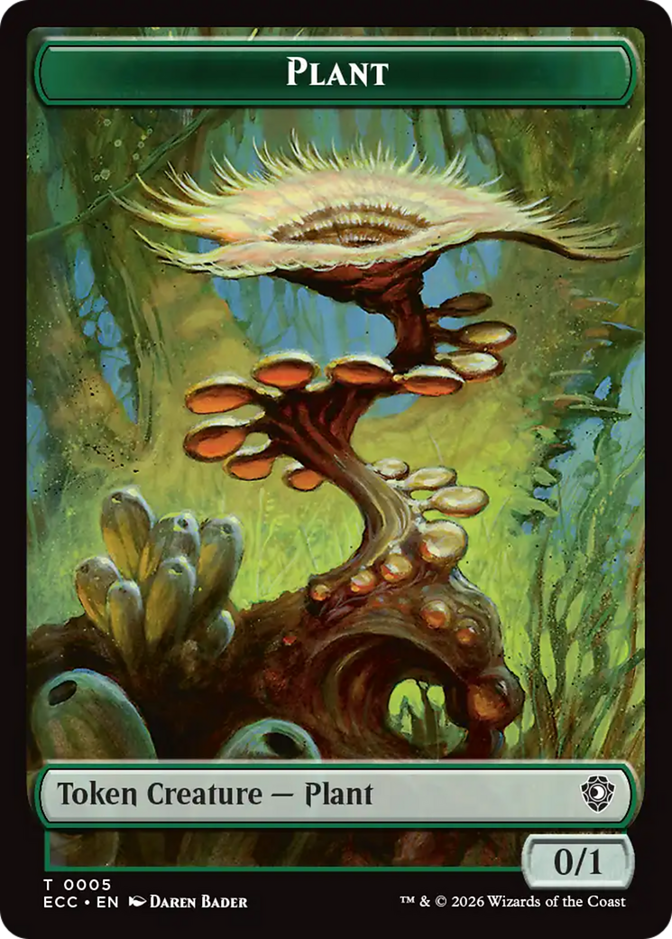 Elf Warrior (0004) // Plant (0005) Double-Sided Token [Lorwyn Eclipsed Tokens] | Devastation Store