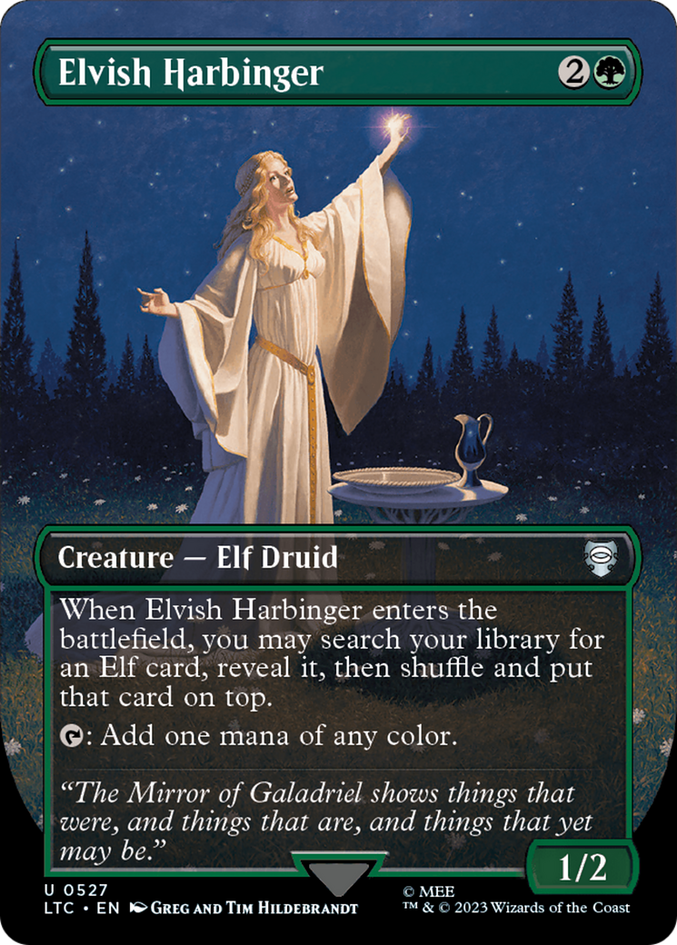Elvish Harbinger (Borderless) [The Lord of the Rings: Tales of Middle-Earth Commander] | Devastation Store