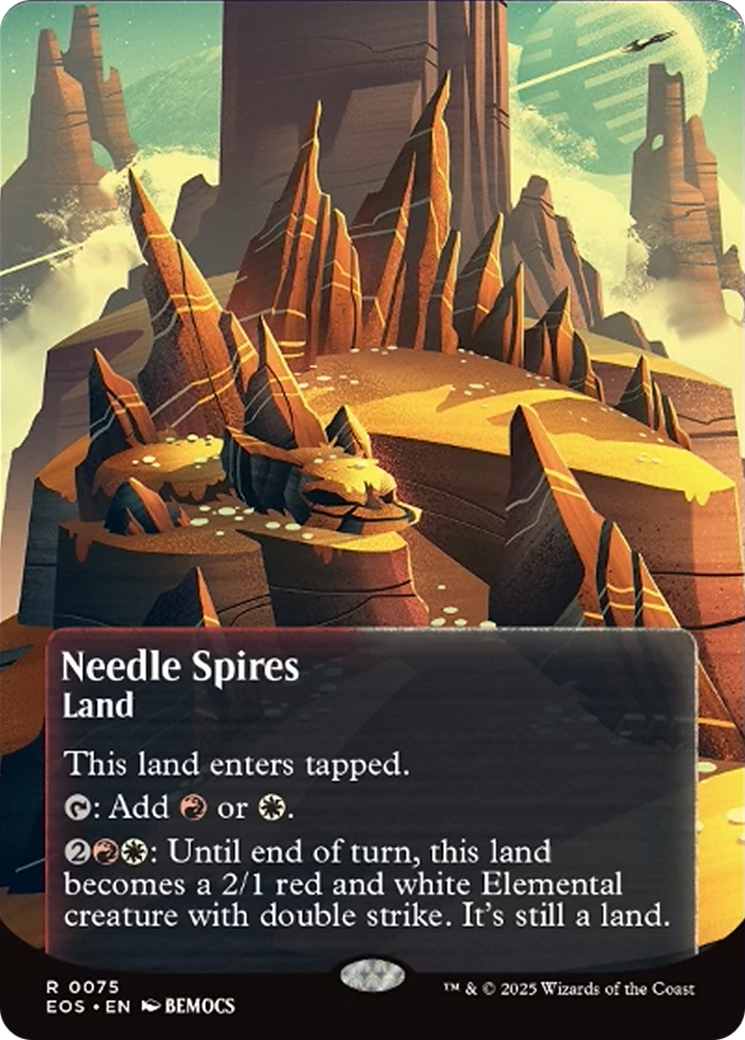 Needle Spires (0075) (Borderless) [Edge of Eternities: Stellar Sights] | Devastation Store