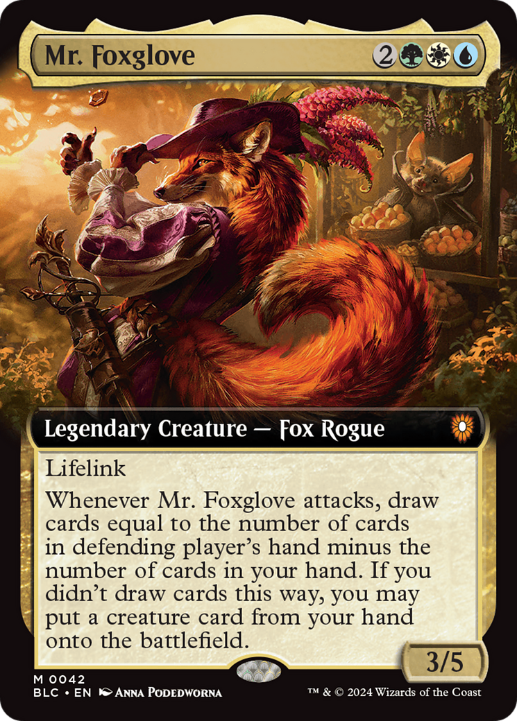 Mr. Foxglove (Extended Art) [Bloomburrow Commander] | Devastation Store