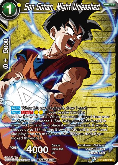 Son Gohan, Might Unleashed (Winner Stamped) (P-349) [Tournament Promotion Cards] | Devastation Store