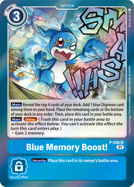 Blue Memory Boost! [P-036] [Promotional Cards] | Devastation Store