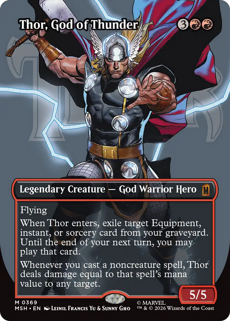 Thor, God of Thunder (Borderless) (0369) [Marvel Super Heroes] | Devastation Store