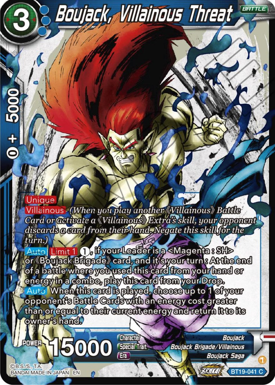 Boujack, Villainous threat (BT19-041) [Fighter's Ambition] | Devastation Store