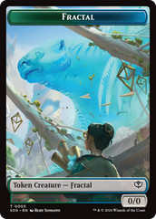 Boar // Fractal (0005) Double-Sided Token [Secrets of Strixhaven Commander Tokens] | Devastation Store